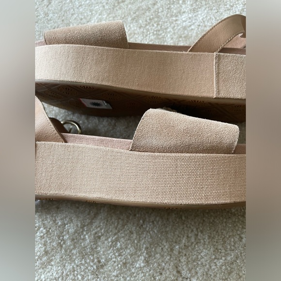 UGG Chapala tan suede platform sandals. Strappy‎ ankle. Women size 12. NWOT - Picture 10 of 10